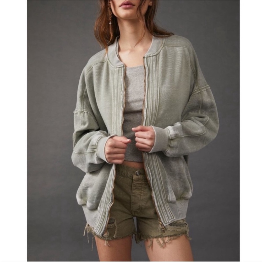 Free People | We the Free Robby Bomber Jacket  Washed Army | NWOT -read call out